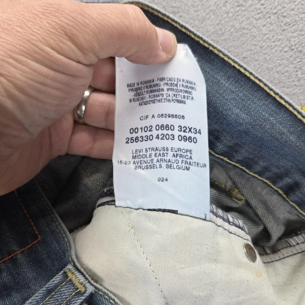 Vintage Levis Engineered Jeans Mens Blue Twisted Baggy Wide Leg Y2K Fits 32x28